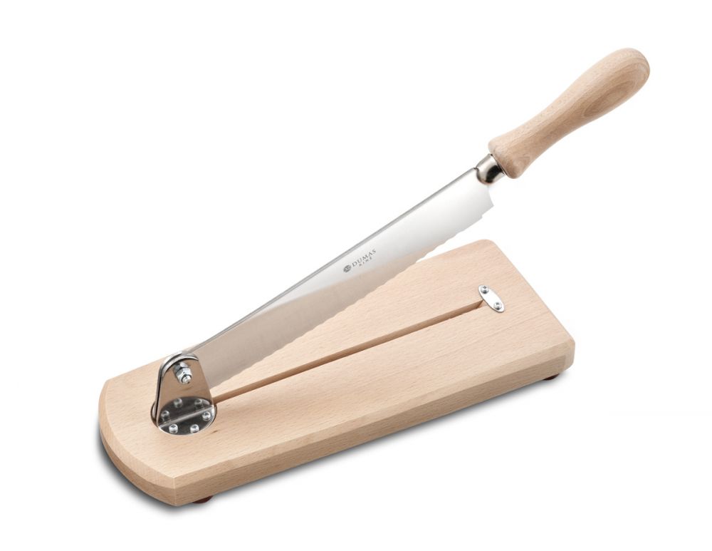 Couteau à pain sur socle en bois